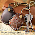 Miniatyrbillede 4 af 4: 2 stk. PU Læder Airtag Nøgleholder, Airtag Vedhæng Airtag Etui Airtag Holder Airtag Nøglering Airtag Nøgleholder Etui Brown