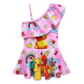 Pikkukuva 1 / 5: Piirrettyjen tyttöjen uimapuvut Pikachu tyttöjen uimapuku Kaksi osaa Lasten bikinit Set Lasten uimapuvut Uimapuku 203283 Size 140