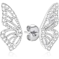 Miniatyrbillede 1 af 4: Sommerfuglevinge Øreringe (et par) Simulerede Diamant Sølv Ørestikker, Tiny Butterfly Brusk Øreringe Til Kvinder