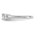 Miniatyrbilde 4 av 5: 14k Hvitgull Lab-dyrket Diamant SI1 SI2 G H I 3-steins Forlovelsesring Størrelse 7.00 Smykker for Kvinner