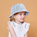 Miniatyrbild 2 av 5: Barnhatt Justerbar Solhatt Andningsbar Strandhatt För Pojkar Flickor_ll Star Light Blue 2-4 Years