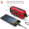 Miniatyrbillede 3 af 4: Webradio med solceller & kaffelampe - 2000mAh Powerbank - Sort Sort