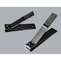 Miniatyrbillede 3 af 5: Sorte Negleklippere i Rustfrit Stål Super Skarpe Og Tånegle Manicure Værktøj Flade Næse Negleklippere Black