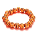 Miniatyrbild 3 av 3: Elastiskt Basketboll, Amerikansk Fotboll, Baseboll, Tennis, Strängarmband, Akryl Armband, Mode Charm Smycken för Kvinnor Män Present football 20cm