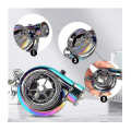 Miniatyrbilde 3 av 5: Nøkkelring i metall til bil, lydturbin, glattlager, roterende modell, turbin, turbo-ring, nøkkel, turbo-formet Colorful