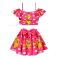 Miniatyrbild 1 av 5: Tecknad flicka badkläder Pikachu flicka baddräkt två delar barn bikini set barn badkläder badkläder 20327 Size 120