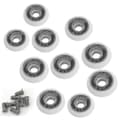 8-pack 19mm ersättningshjul för duschdörrar