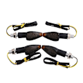 Miniatyrbillede 4 af 4: 4 stk./sæt Universal Motorcykel LED Blinklys Lange Korte Blinklys Indikator Lys Blink Amber Farve Tilbehør