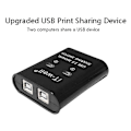 Miniatyrbillede 2 af 5: USB Printer Delingsenhed, 2 i 1 Ud Printer Delingsenhed, 2-Port Manuel Kvm Switching Splitter