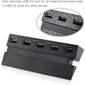 Miniatyrbilde 3 av 4: 5-ports USB-hub for PS4 - Høyhastighetslader, kontroller-splitter, utvidelsesadapter - H TAO