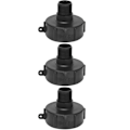 Miniatyrbillede 5 af 5: IBC Tank Slangetilslutning 3 stk. G3/4 ABS Plast Gevindudskiftningsventilarmaturer S60-2 tommer NPS Dræn Adapter