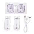 Miniatyrbilde 2 av 5: Lader for Wii-fjernkontroll med to batterier