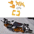 Miniatyrbillede 4 af 5: Metal Front Steering Cup C Hub Affjedringsarmsæt til 1/10 RC Crawler Bil CC01 CC-01 Opgraderingsdele