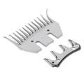 Miniatyrbilde 1 av 5: Saksblader for sauesaks, buede, 13 tenner, ullklipperkam, kutter, trimmer, tilbehørsett