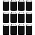 Miniatyrbild 1 av 5: 12-pack isolerade dryckesburkar med ölburkskylare - hopfällbara, återanvändbara dryckesburkar med cola-skydd för hem, kontor, bar, födelsedagar, bröllop och fester