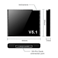 Miniatyrbild 2 av 3: Uppgraderad Version I-wave 30 Pin Bluetooth 5.1 Ljudmottagare A2dp Musik Mini Trådlös Adapter - JA