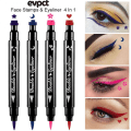 Miniatyrbild 2 av 5: 4-delad färgad eyeliner-set med dubbelsidig, vattentät och kladdfri eyeliner med söt stämpel