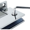 Miniatyrbild 4 av 4: Hinge i rostfritt stål, ramfri glasdörrshinge, tvåvägs glasdörrshinge för duschrum (4 mm svetsklämma 90 grader 304 lätt) Cisea