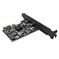 Pikkukuva 3 / 5: 2-portinen PCIE-kortti PCI Express 3.0 X1 - Dual USB-laajennuskortti SATA-virralla USB3.2 Gen2 10 Gbps ASM3142-siru pöytätietokoneille
