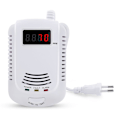 Miniatyrbillede 1 af 5: Lækagedetektor Analysator Kulmonoxid Sensor LCD Digital Display Naturlig 2 i 1 Alarm System, EU
