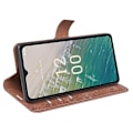 Miniatyrbillede 3 af 5: Til Nokia C32 Stand Shell Wallet Firkantet Magnetisk Lukning Pu Læder Kalvetekstur Telefon Cover