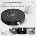Miniatyrbillede 2 af 5: Bærbar CD-afspiller Walkman Bluetooth CD Walkman Indbygget højttaler Genopladelig CD-afspiller med USB/AU