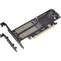 Miniatyrbild 1 av 5: 3 i 1 M.2 och Msata SSD-adapterkort för M.2 Nvme/ngff SSD till Pcie-adapter, Msata till Sata-adapter med aluminiumkylfläns för Windows, Mac och Linux OS