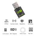 Miniatyrbilde 3 av 5: USB WiFi Bluetooth Adapter, 600Mbps Dual Band Trådløs Nettverk Ekstern Mottaker, WiFi Dongle for PC