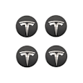 Miniatyrbild 1 av 5: XYC Passar till tesla Tesla modell 3 hjulnavkapsel logotyp - mörkgrå silver logotyp (fyra pack)