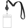 Transparent ID Card Holders with Lanyard, 2-pack Transparent