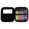 Crochet Hook Set - 9 Pcs Ergonomic Needle Tools with Smooth Plastic Handles and Aluminum Hooks #1