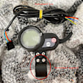 Miniatyrbild 5 av 5: El-Scooter LCD-Skärm med Gasreglage för 10-tums El-Scootrar Display, 36V