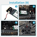 Miniatyrbillede 4 af 5: Trådløs M.2 A+E Key Slot til M.2 M Key Wifi Bluetooth Adapter til AX200 9260 Bcm94352Z Kort NVMe PC