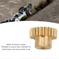 Miniatyrbillede 3 af 5: RC Motor Gear 20T M0.6 Kobber RC Motor Pinion Sæt til 1/12 1/16 RC Biler til 370 380 390 Motorer 3 stk