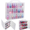Miniatyrbild 2 av 5: 48 Fack 2 Lager Nagellacksorganiserare Bärbar Transparent Nageltillbehör Handarbetslåda Justerbart Fodral