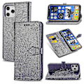 Miniatyrbillede 1 af 5: Iphone 13 Pro Etui Læder Wallet Cover Præget Mandala Magnetisk Flip Beskyttelse Stødsikker - Violet