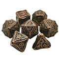 Miniatyrbillede 2 af 5: 7 stk. Mini Heavy Duty Metal Terningesæt Solid Polyhedral Rollespil Terningesæt, Antik