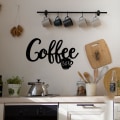 Miniatyrbild 4 av 5: Metallkaffeskylt Tekopp Bar Skylt Hängande Väggkonst Dekor Kaffebordsord Brevskylt För Café Gårdshus Köksväggdekor