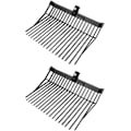 Miniatyrbillede 1 af 5: 2 Pak Holdbare Rustfrie Pitchfork Hoveder, Stabile Polycarbonat Gaffeludskiftningshoveder Med 18 Tænder-hy