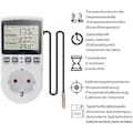 Miniatyrbillede 3 af 5: Ketotek 230 V Temperaturregulator Stikkontakt med Sensor, Digital Termostat Stikkontakt med Timer, Stikkontakt Termostat Timing Switch til Drivhuse, Akvarier, H