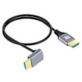 Miniatyrbillede 4 af 5: Type A HD-028-DN-0.5M HDMI 2.1 Kabel Vinklet 90-Grader Type-A Han til Han 8K HDTV Ultra Slim Ledning