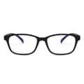Miniatyrbild 2 av 3: Rectangular Black Computer Glasses with Blue Light Filter, Non-Prescription
