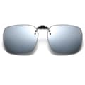 Large Flip Up Clip On Sunglasses Silver