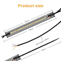Miniatyrbilde 3 av 4: 1 stk. Universell LED Motorsykkel Blinklys & DRL Gul Hvit Moto Blinklys Ring Gaffel Stripe Lampe Blinkende blinklys 12V