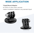 Miniatyrbild 2 av 5: Stativfäste Adapter med Tumskruvar Kompatibel med GoPro Hero 12 11 10 9 8 7 6 5 4 3 3+ 2 1 Session Fusion MAX DJI Osmo Action Camera