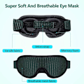 Miniatyrbillede 4 af 5: Natmaske Sovemaske Blindfold Nat Cahce Øjne til Sovning Memory Foam 3D Konturformet Pasform, Grøn