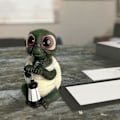 Miniatyrbillede 1 af 5: Skildpaddestatuer Indendørs Udendørs Have Sød Skildpadde 7 Tommer Realistisk Dyrefigur Terrasse Plæneindretning