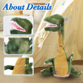 Miniatyrbild 4 av 5: Dansande dinosaurie leksak upprepar vad du säger pratande T-rex leksak vricka sjunga imitera vridande interaktiv animerad leksak talande plysch gåva för barn B