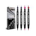 Miniatyrbillede 3 af 5: 4 stk Farveforseglet Eyeliner Sæt Dobbeltsidet Vandfast Ikke-Smudset Eyeliner Sød Stemplet Eyeliner