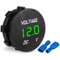 Digital LED Voltmeter DC 12V-24V för bil, motorcykel, lastbil, båt (grönt ljus)